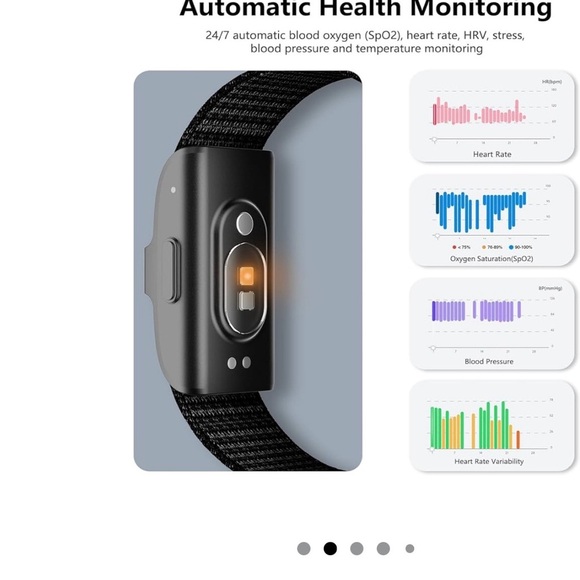 NWT Health Tracker Wristband - Black - Picture 2 of 9